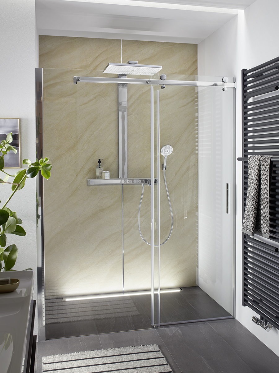 ванная с тропическим душем дизайн