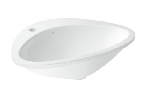 Built-in wash basin with 1-boreholing