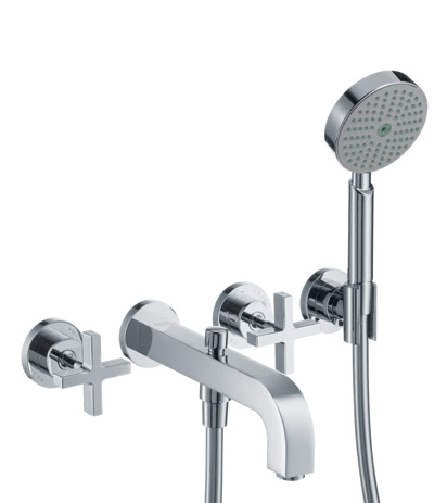 Axor Citterio Wannenarmaturen: Zweigriff, 2 Verbraucher, chrom, Art.-Nr