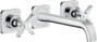3-hole basin mixer for concealed installation with escutcheons wall-mounted