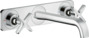 3-hole basin mixer for concealed installation with plate wall-mounted