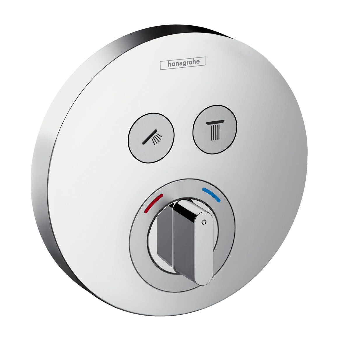 Manual mixer for concealed installation for 2 outlets.