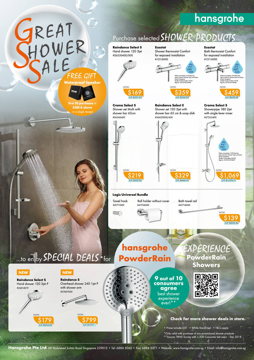 Promotion Flyer: Great Shower Sale by hansgrohe Promotion Flyer: Great Shower Sale by hansgrohe
