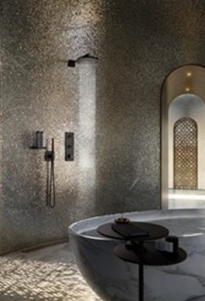 Bathroom with AXOR Matt Black Products