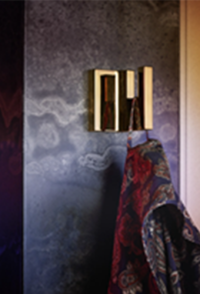 Rectangular Towel Hook in Gold