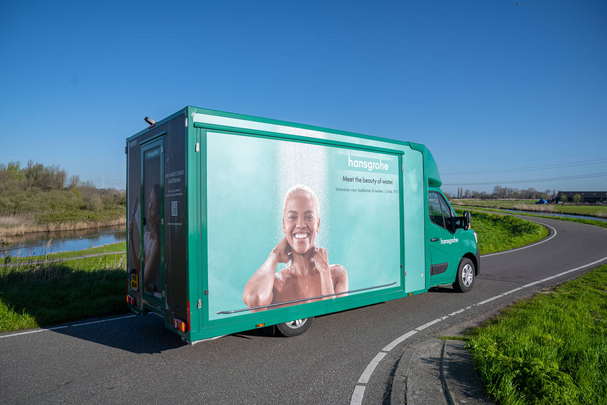 De hansgrohe promotruck komt eraan