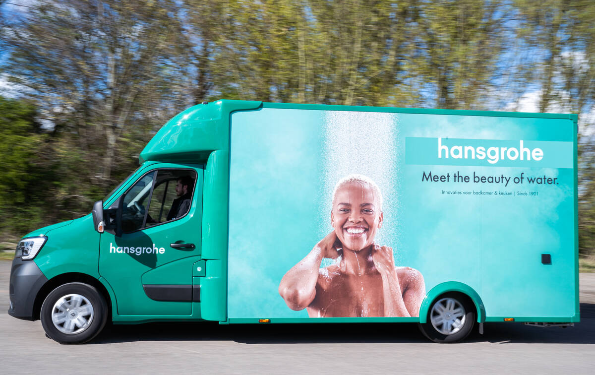 De hansgrohe promotruck geeft veel inspiratie voor jouw badkamer