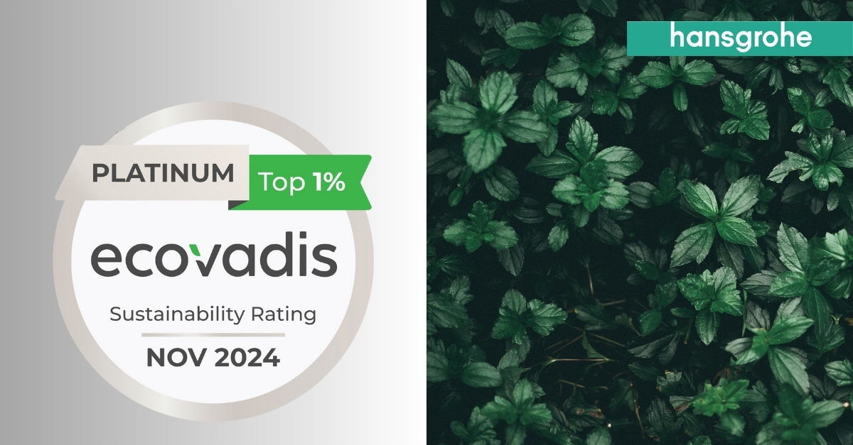 Hansgrohe wint Duitse duurzaamheidsprijs 2024.