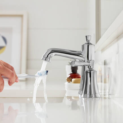 Rinsing toothbrush with Joleena faucet