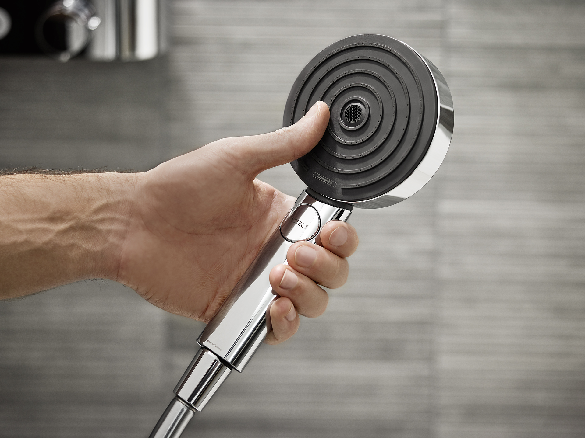 ハンスグローエ クロム パルシファイ セレクト ハンドシャワー hansgrohe Handshowers: Pulsify Select S, 3 spray modes, Art