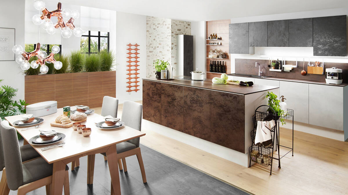 Elegant open plan kitchen fixtures inspired by nature   hansgrohe INT