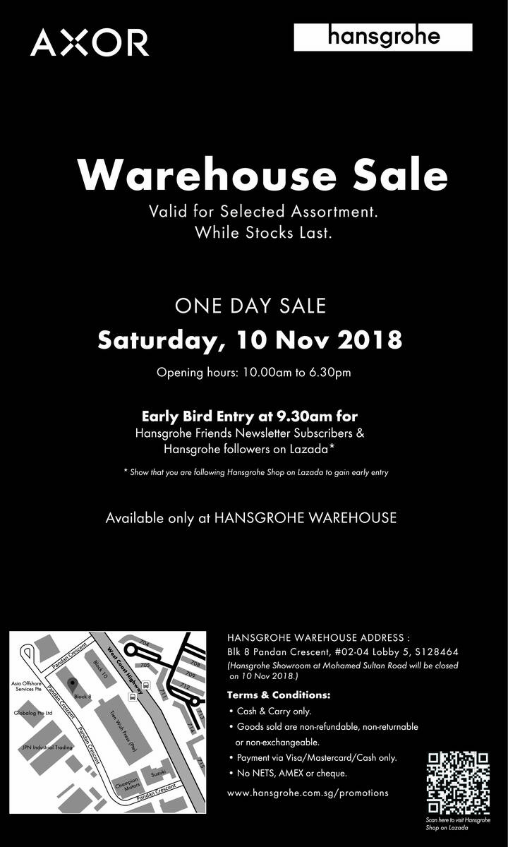 Hansgrohe Warehouse Sale 2018 Poster Hansgrohe Warehouse Sale 2018 Poster