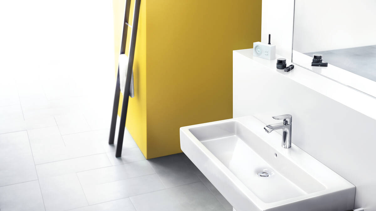 Glamorous bathroom with creative design and noble taps. Glamorous bathroom with creative design and noble taps.