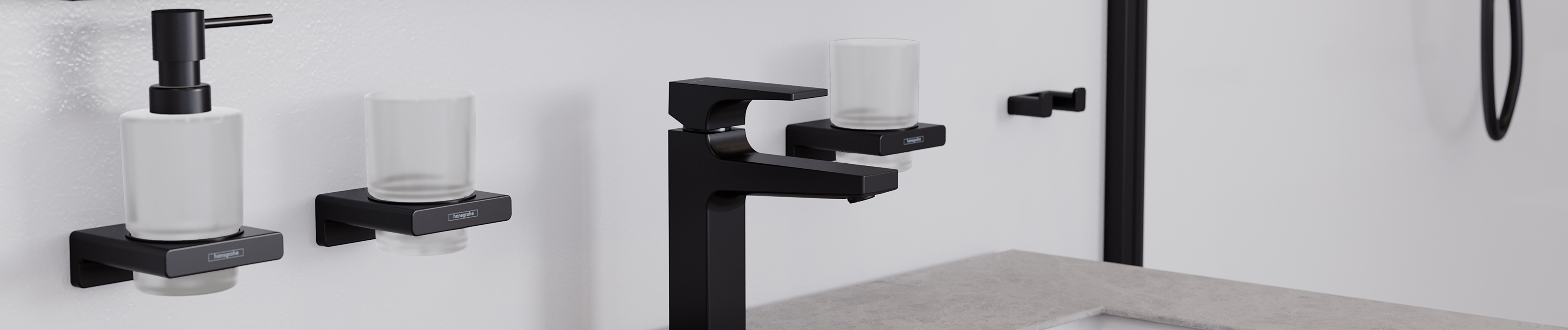 AddStoris accessories by hansgrohe in Matte Black.