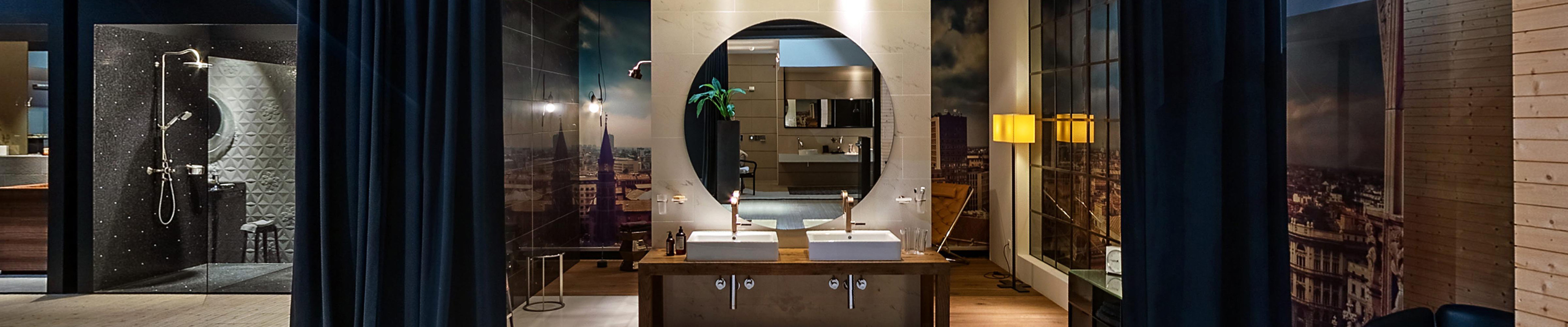 Mezclador monomando AXOR Citterio E en la exposición.