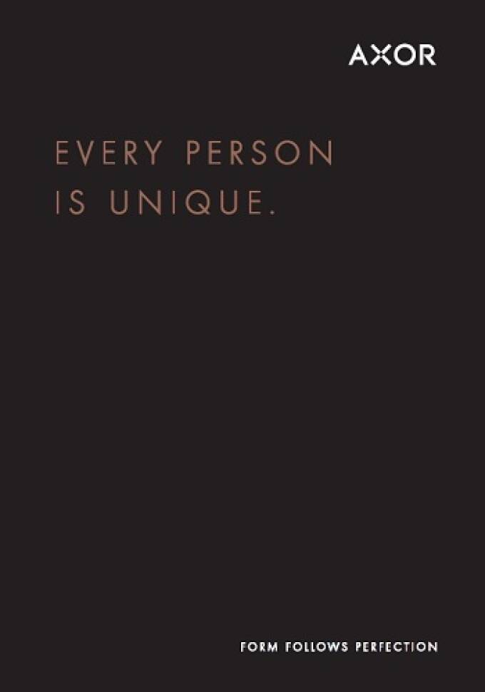 Cover page of the AXOR Individualization Magazine.