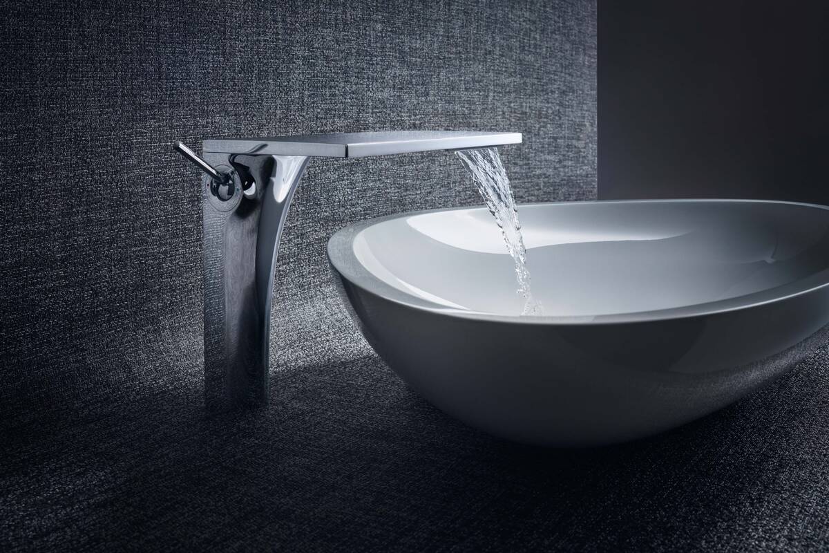 AXOR Massaud Waschtischmischer mit AXOR Massaud Waschbecken