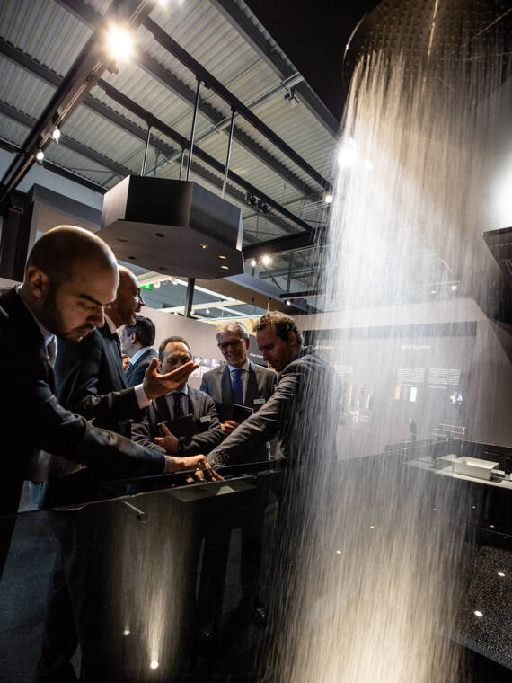AXOR Showers with PowderRain. The AXOR innovation in water design. For perfect showering. AXOR Showers with PowderRain. The AXOR innovation in water design. For perfect showering.