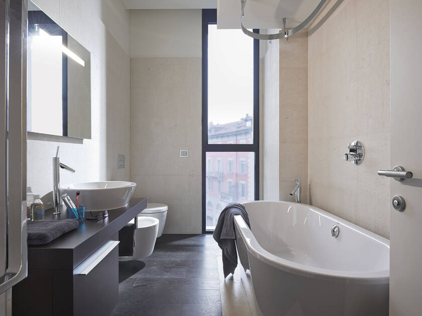Bathroom Design In Small Space Axor Int, Bathtub Shut Off Valve Apartment