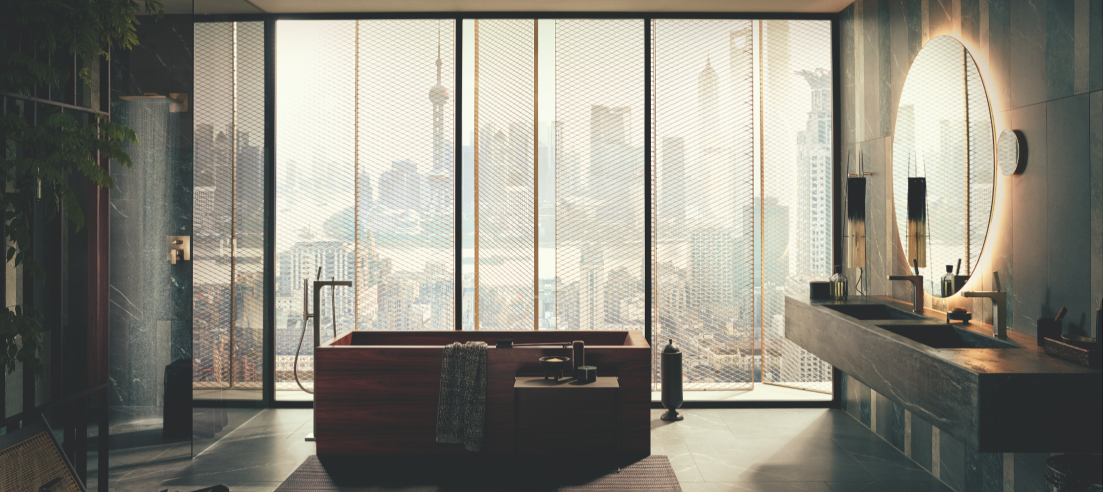 The AXOR ‘Contemporary Natural (L)’ bathroom concept.