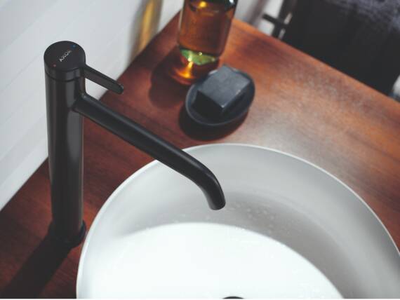 Axor UNO Mitigeur lavabo Select 80, bonde à écoulement libre, nickel brossé  (45015820)
