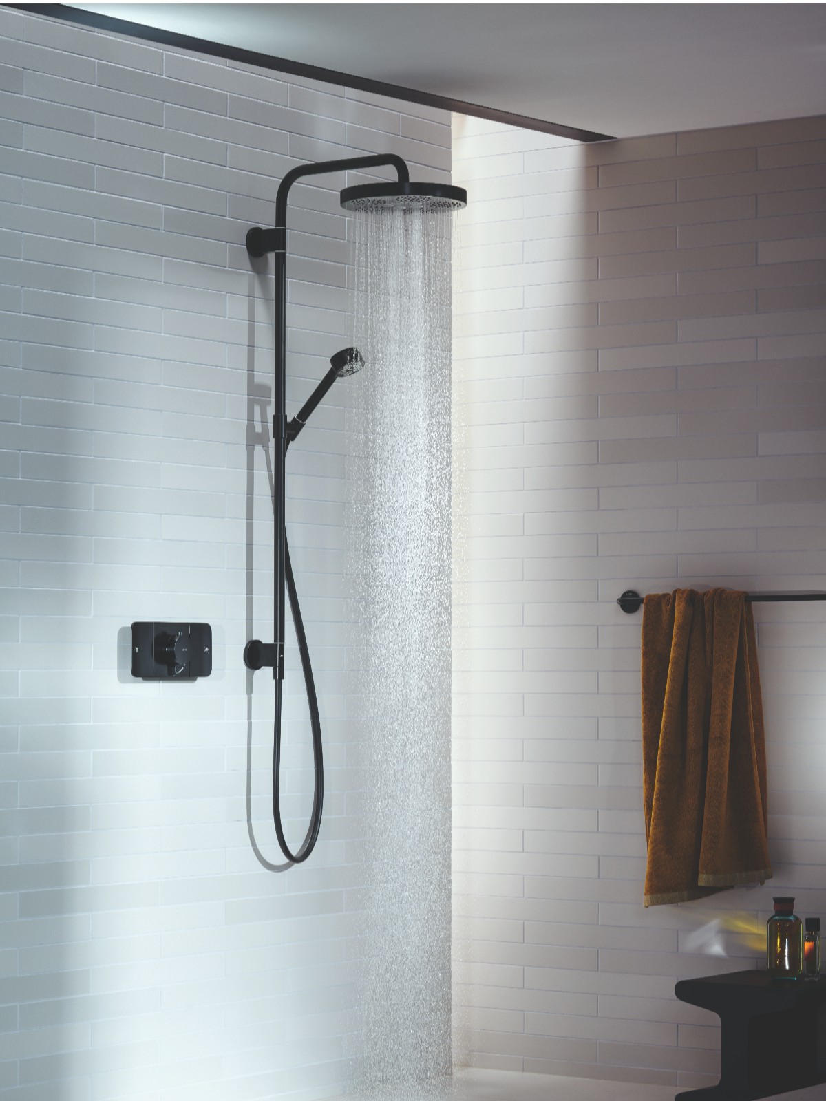 Ручний душ Axor One 75 1jet EcoSmart Brushed Black Chrome