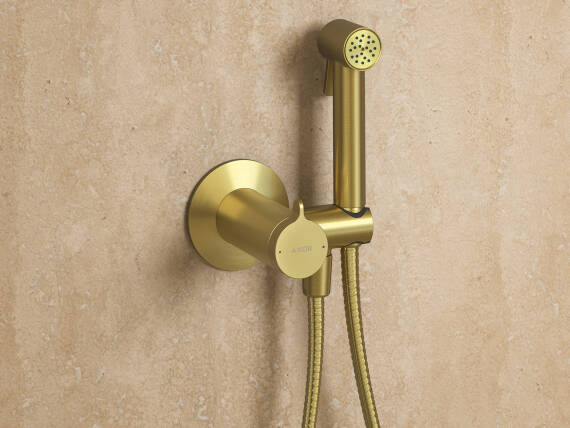 AXOR Bidette Showers in Brushed Brass