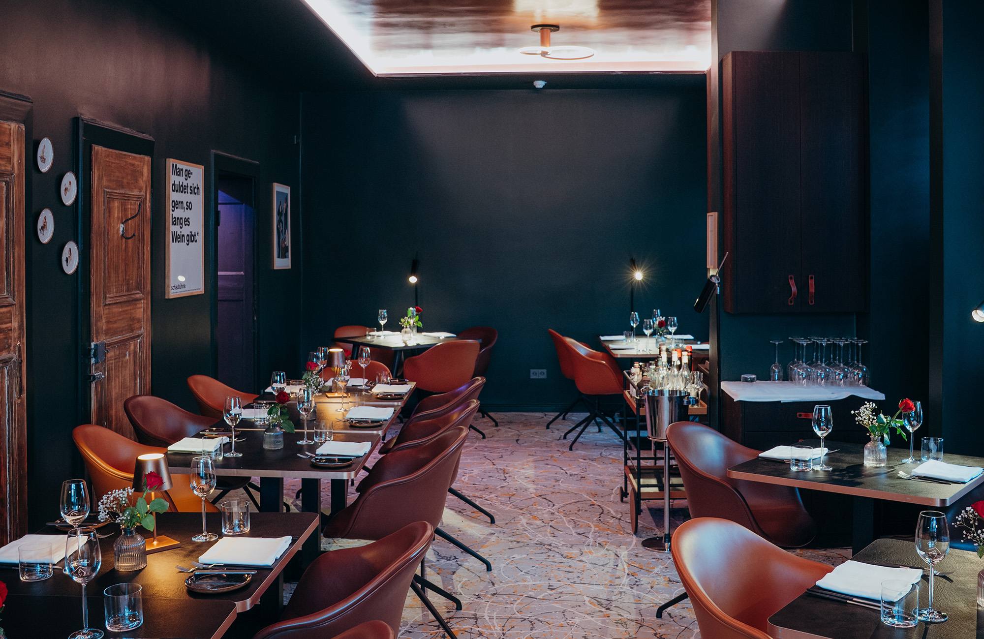 The restaurant at “The Knast” hotel
