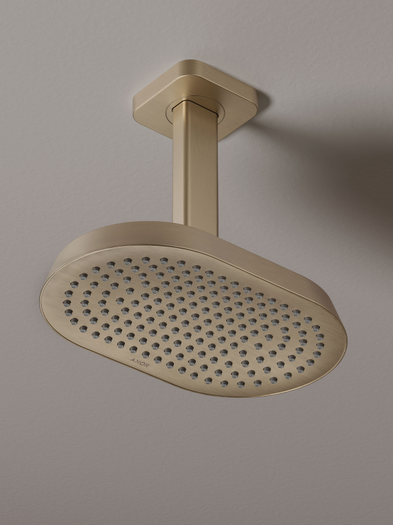 AXOR ShowerSphere overhead shower in Brushed Brass