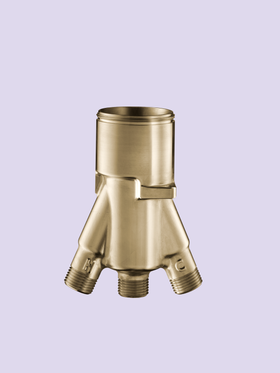 Dezincification-resistant brass component to meet country specific needs. Dezincification-resistant brass component to meet country specific needs.
