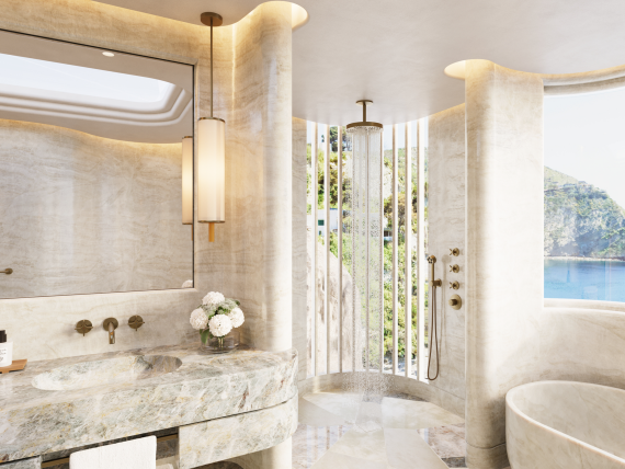Bathroom concept “Azzurro sunlight” by Tara Bernerd