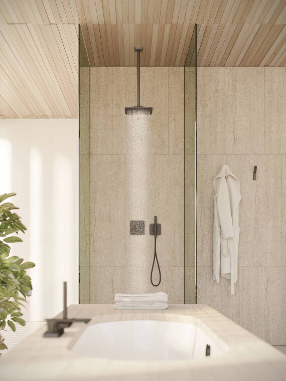 AXOR Citterio C in Brushed Black Chrome in the bathroom concept by Antonio Citterio AXOR Citterio C in Brushed Black Chrome in the bathroom concept by Antonio Citterio