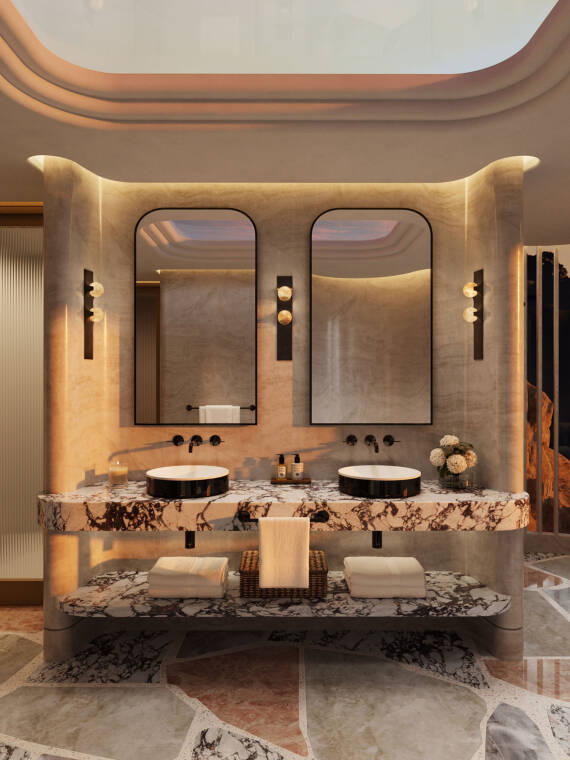 AXOR-badkamerconcept Azzurro ‘Golden Hour’: schilderachtig toevluchtsoord op de kliffen van Capri