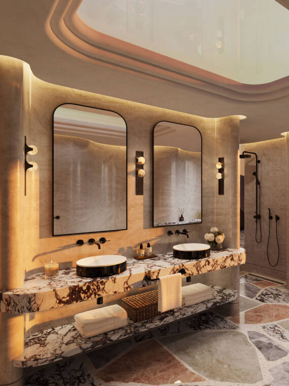 AXOR-badkamerconcept Azzurro ‘Golden Hour’: schilderachtig toevluchtsoord op de kliffen van Capri