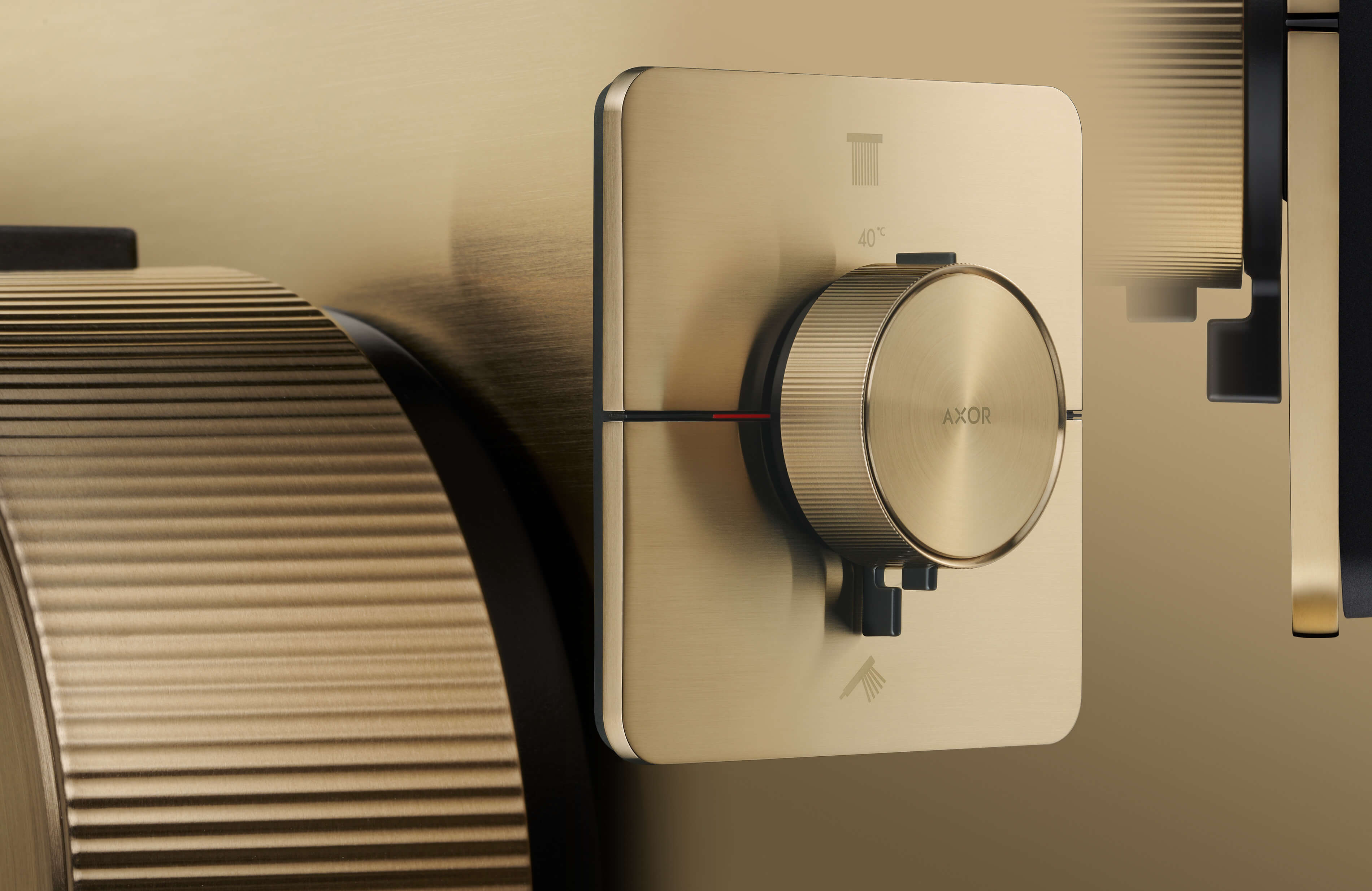 AXOR ShowerSelect ID Badezimmer Thermostat in Brushed Bronze