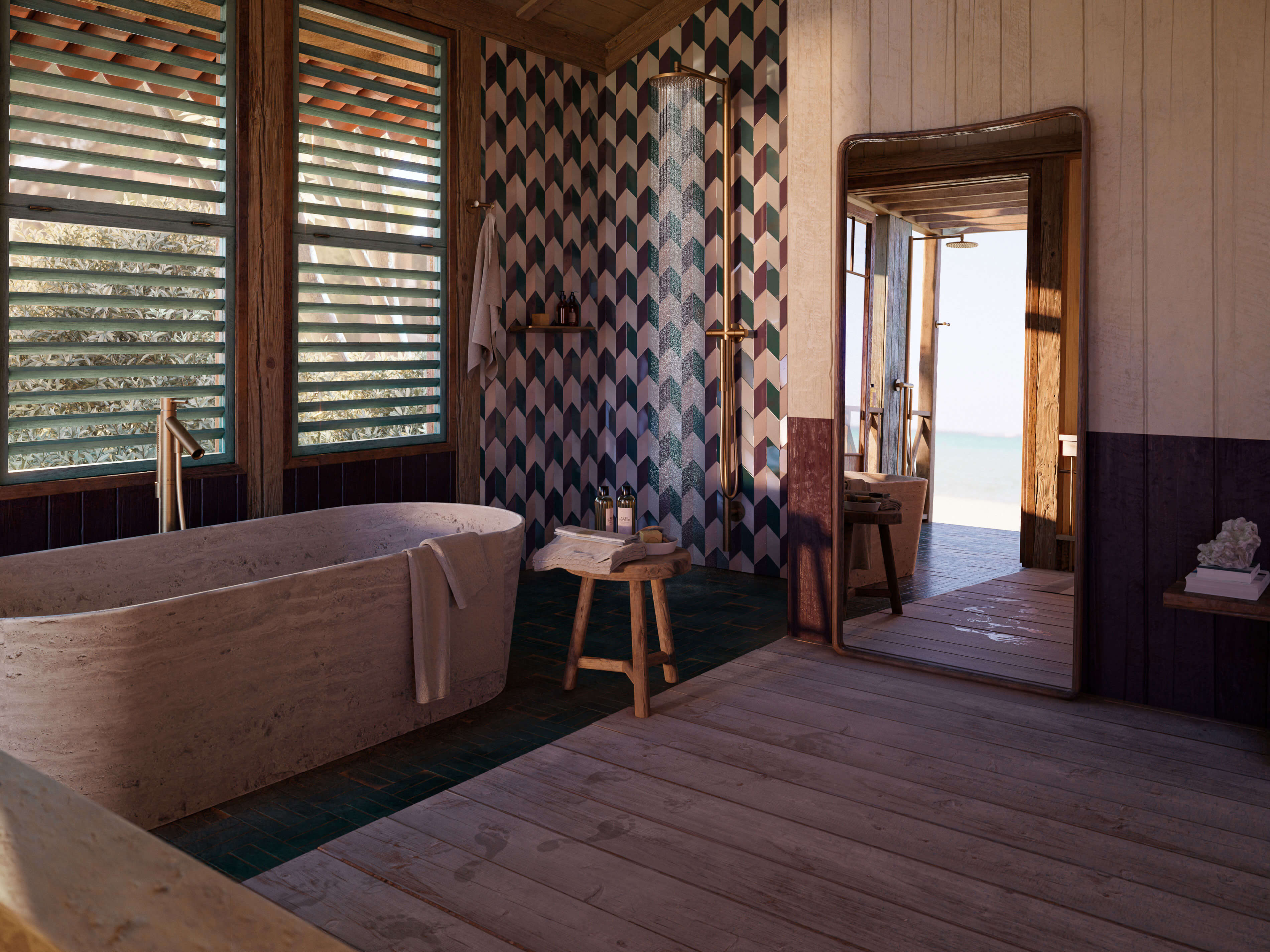 A medium shot of Sarah Poniatowski's bathroom concept.