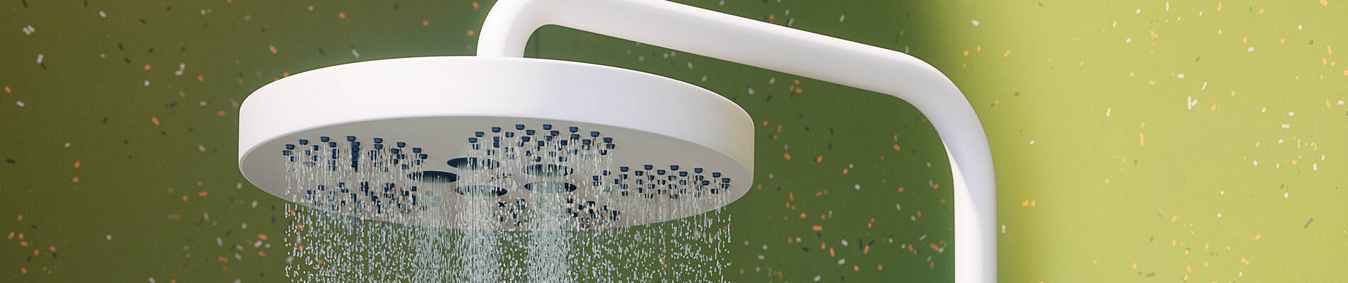 AXOR One Overhead Shower in Matt White Surface AXOR One Overhead Shower in Matt White Surface