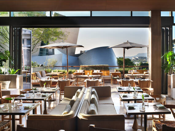 Restaurantblick des Conrads nach draußen. 