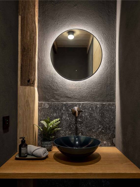 Baño de invitados en la casa Gründlehof