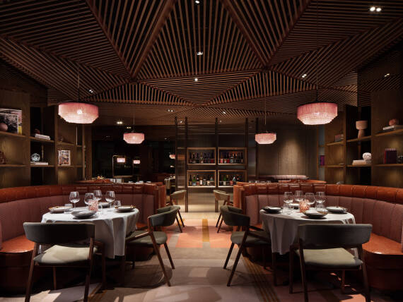 Interior of the Zoku restaurant at the Hari Hong Kong Interior of the Zoku restaurant at the Hari Hong Kong