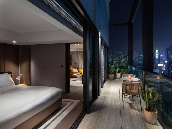 The Hari Suite Balcony night view  The Hari Suite Balcony night view
