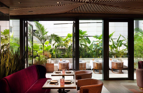 View of the terrace of The Hari Hong Kong. View of the terrace of The Hari Hong Kong.