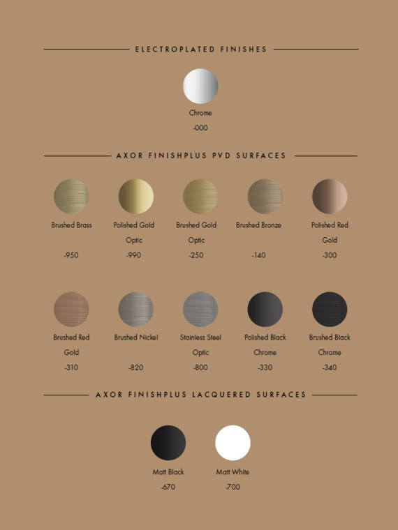AXOR FinishPlus Surfaces AXOR FinishPlus Surfaces