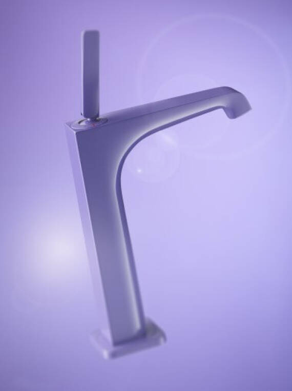 AXOR Citterio E in a soft blue lilac surface. AXOR Citterio E in a soft blue lilac surface.
