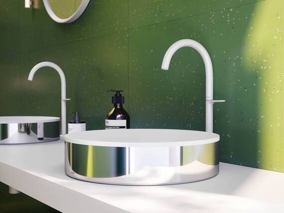 Simple Elegance: AXOR One in Matt White. Simple Elegance: AXOR One in Matt White.