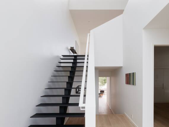 The bedrooms are on the lower level of the Switchback House The bedrooms are on the lower level of the Switchback House