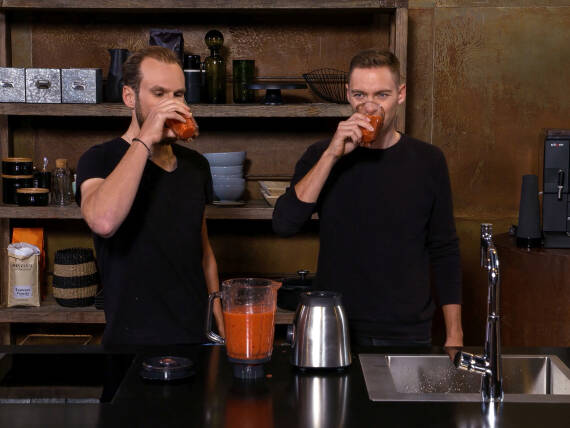 Jempy Drucker und Felix Großschartner von BORA-hansgrohe.