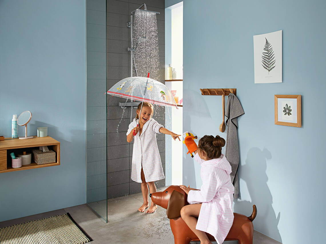 Hansgrohe 27295000 Croma Select S Sistema de ducha con ducha fija,  teleducha y termostato - cromo