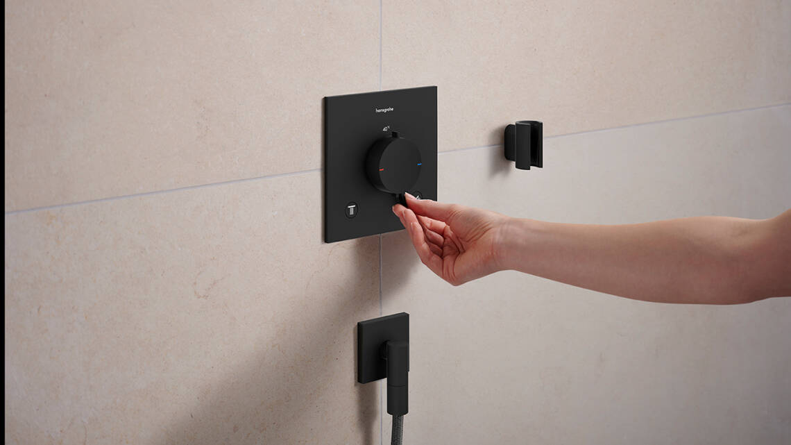 Hansgrohe Ecostat Comfort E - Thermostatische inbouwkraan, voor 2 functies, geborsteld brons Hansgrohe Ecostat Comfort E - Thermostatische inbouwkraan, voor 2 functies, geborsteld brons