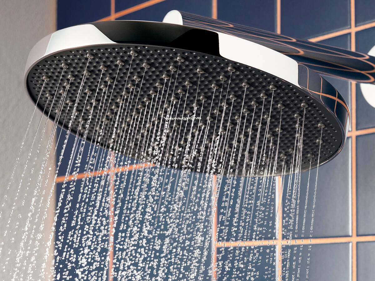 Grote, ronde Activera S hoofddouche van hansgrohe.